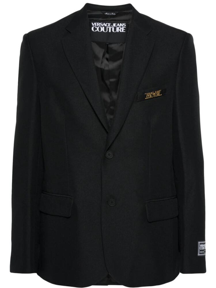 Versace Jeans Couture logo-appliqué blazer - Black Cover