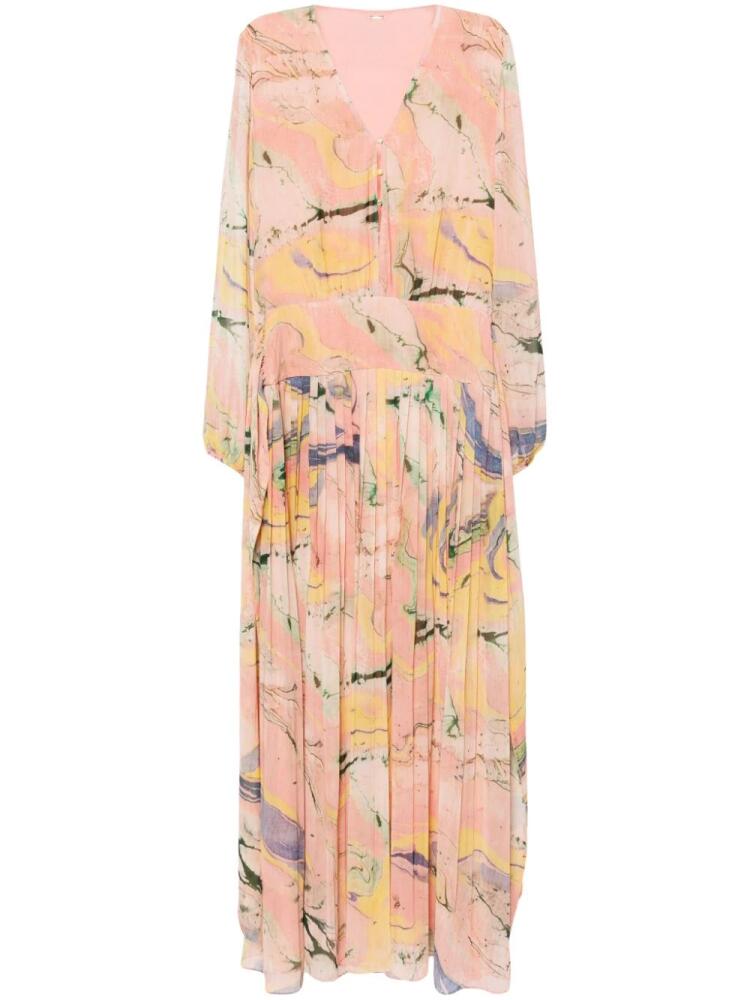 Alexis Diane floral-print maxi dress - Orange Cover