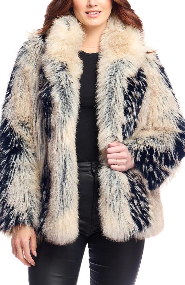 DONNA SALYERS FABULOUS FURS Foxy Favorite Faux Fur Coat in Ivory Fox Cover