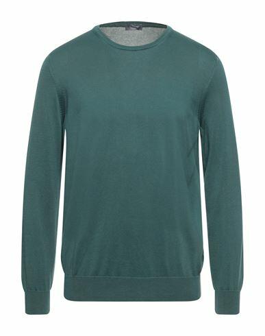 Rossopuro Man Sweater Dark green Cotton Cover