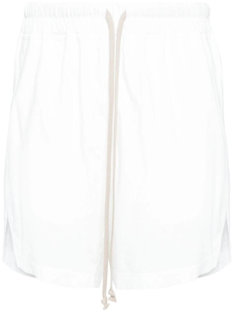 Rick Owens DRKSHDW Phleg cotton track shorts - White Cover