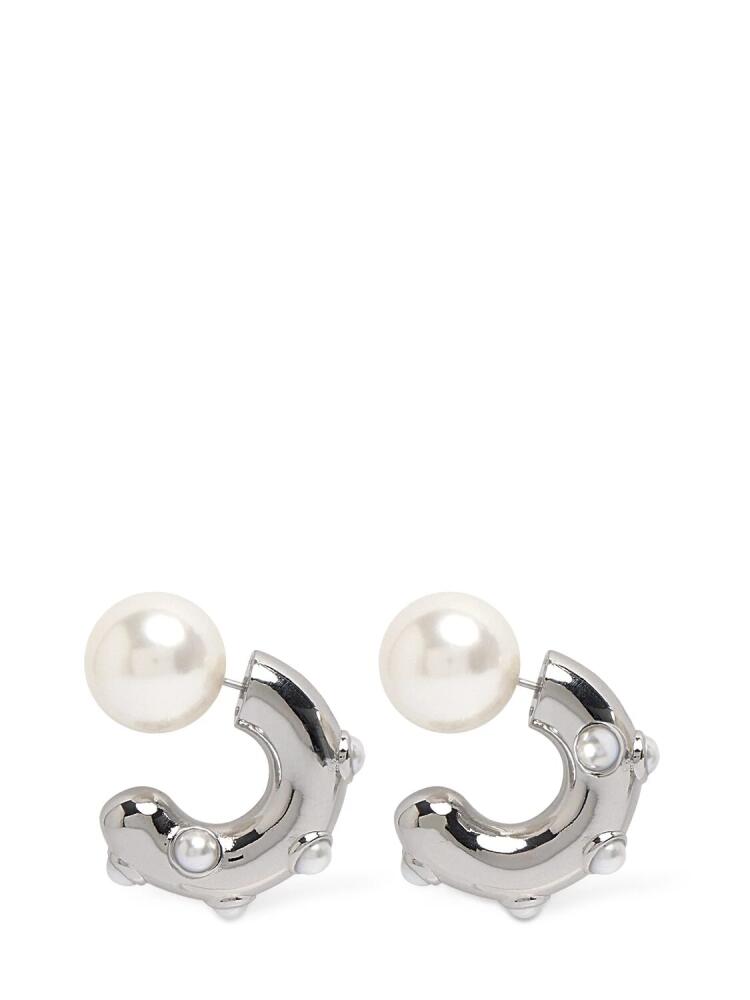 MARC JACOBS Dot Faux Pearl Hoop Earrings Cover