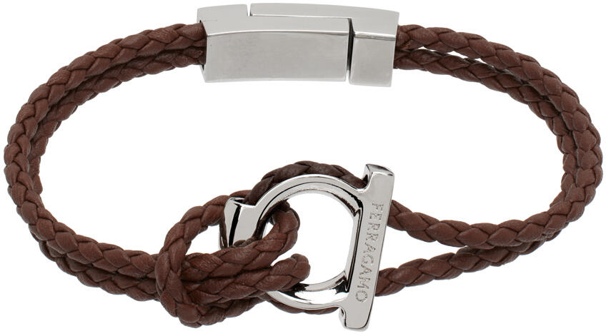 Ferragamo Brown Gancini Bracelet Cover