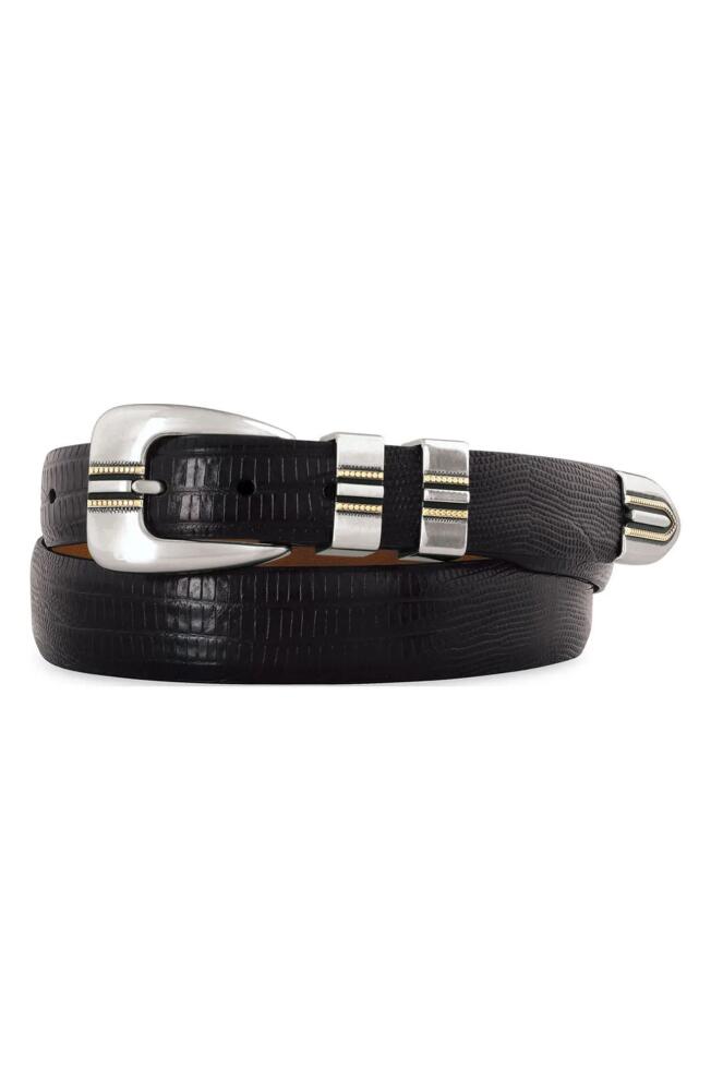 Johnston & Murphy Leather Belt in Black Cover