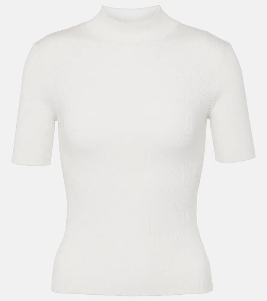 Oscar de la Renta Silk-blend turtleneck top Cover