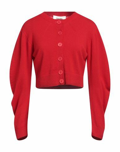 Circus Hotel Woman Cardigan Red Wool, Cashmere Cover