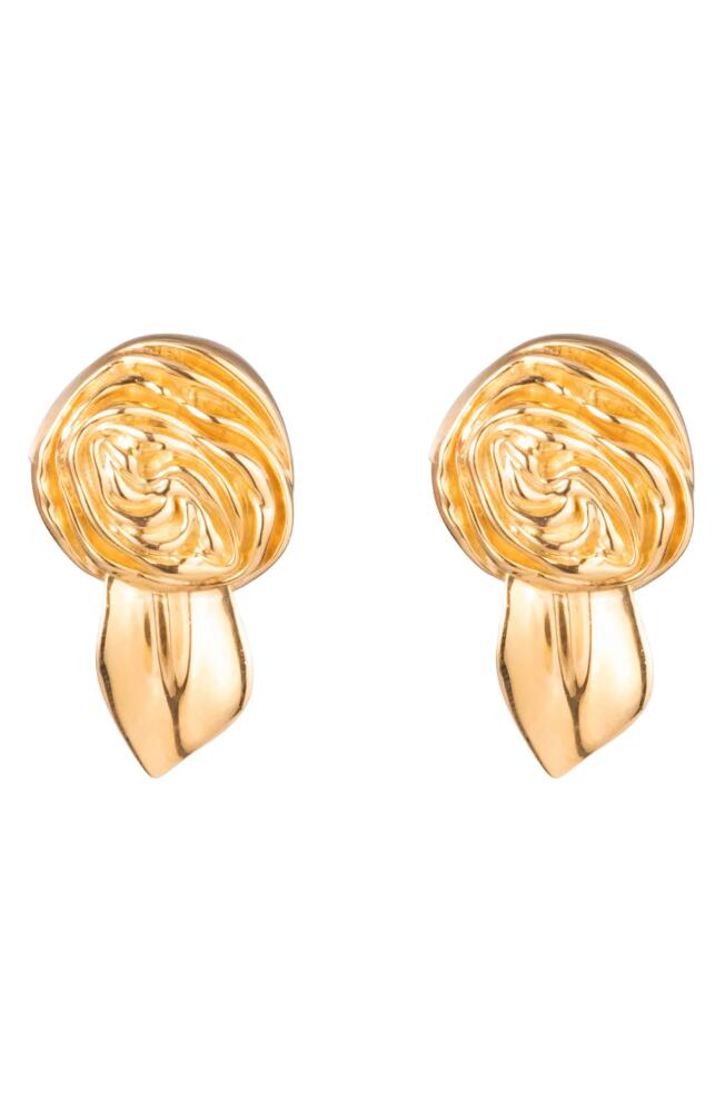 Sterling King Mini Rosette Stud Earrings in Gold Cover