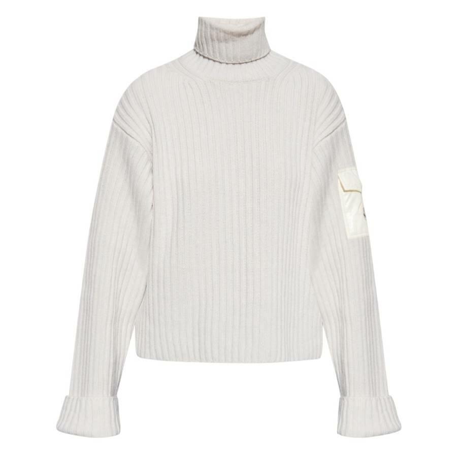 Moncler Ribbed-Knit Wool Roll-Neck Jumper Cover