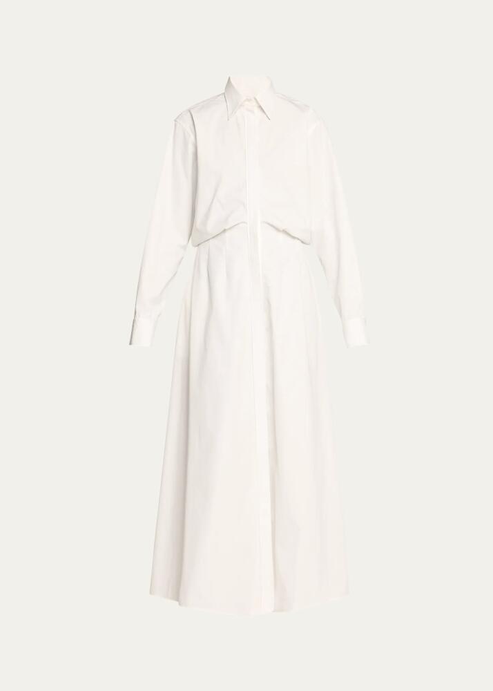 Brandon Maxwell The Celeste Button Down Poplin Maxi Shirtdress Cover