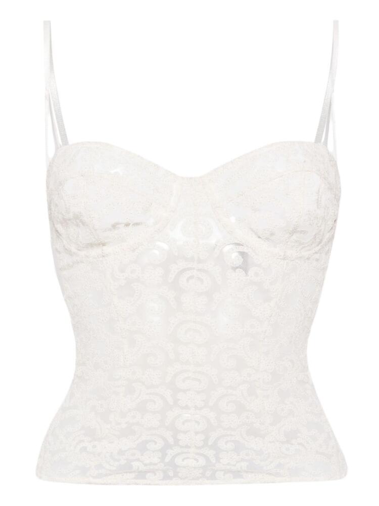 Kiki de Montparnasse Lola bustier top - White Cover