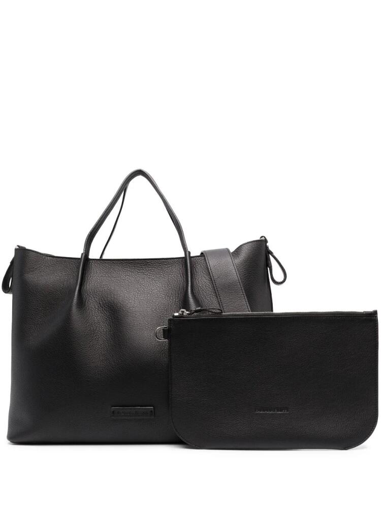 Fabiana Filippi logo-patch leather tote bag - Black Cover