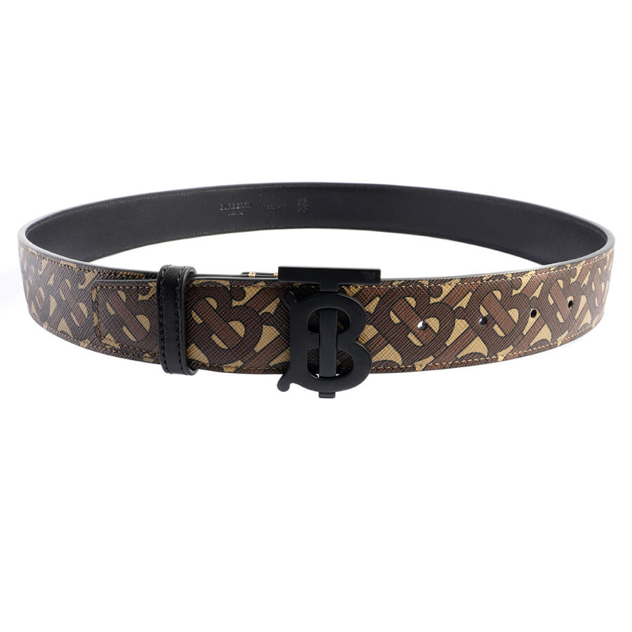 Burberry Monogram Leather Logo Print Belt Cover