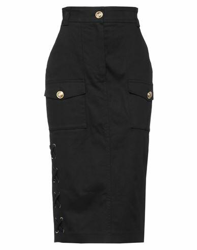 Dundas Woman Midi skirt Black Cotton, Elastane Cover