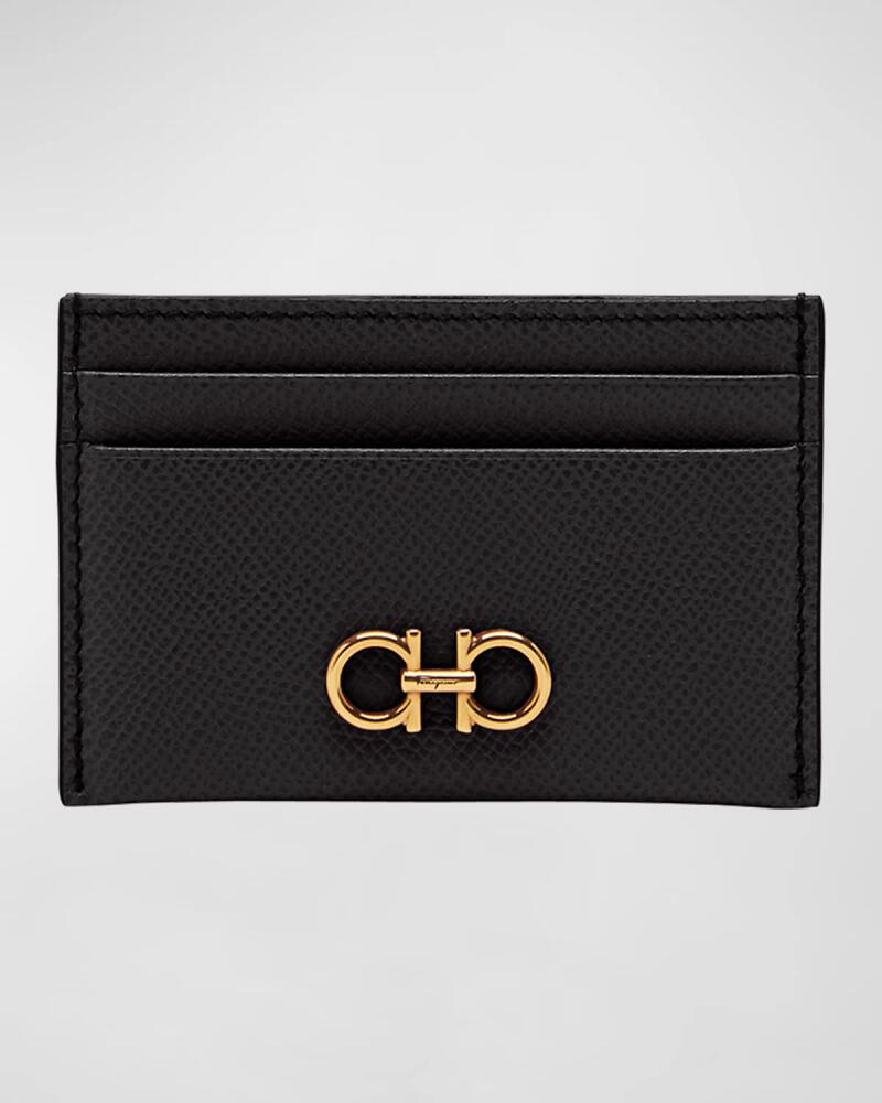 Ferragamo Gancini Leather Card Case Cover