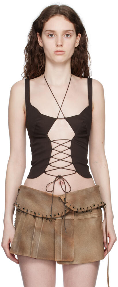 KNWLS Brown Ray Tank Top Cover