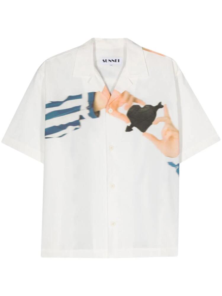 Sunnei Cuore Di Pietra bowling shirt - White Cover