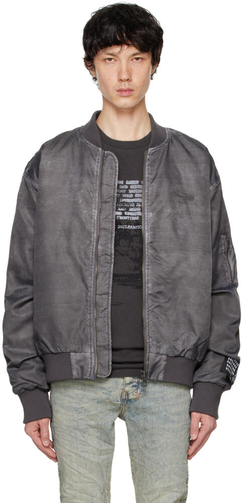 Ksubi Gray Royalty Bomber Jacket Cover