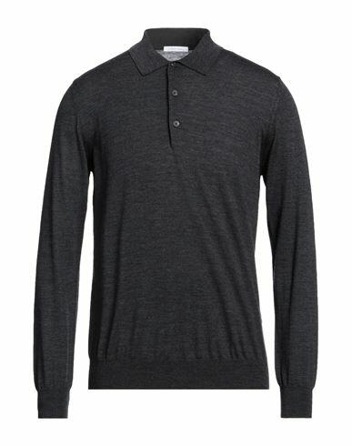 Simon Gray. Man Sweater Steel grey Merino Wool Cover