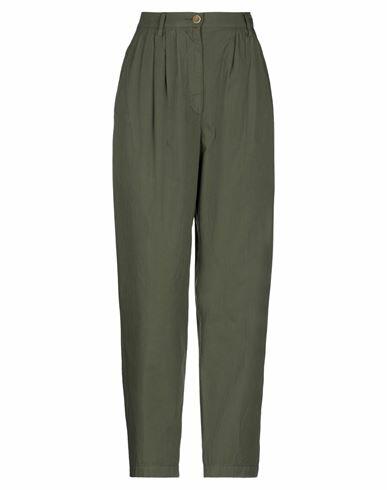 Department 5 Woman Pants Military green Cotton Cover