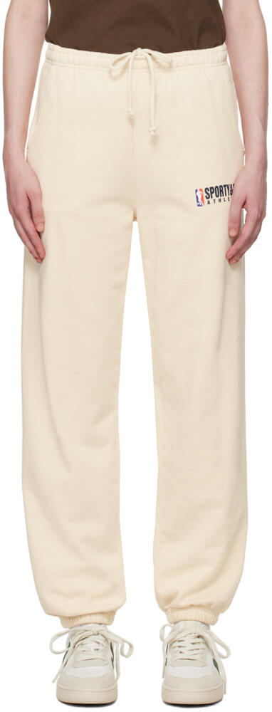 Sporty & Rich Beige Team Lounge Pants Cover