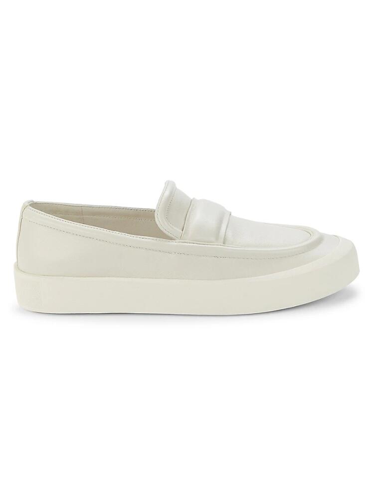 Vince Women's Ghita Suede Platform Penny Loafers - Off White Cover