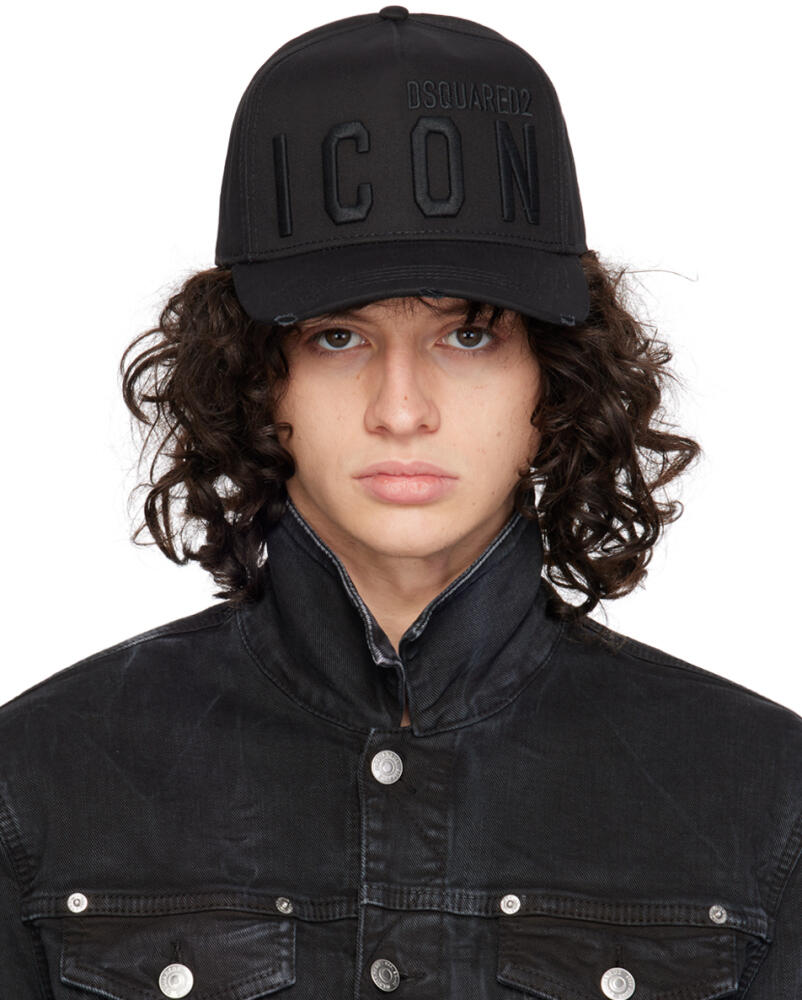 Dsquared2 Black Be Icon Baseball Cap Cover