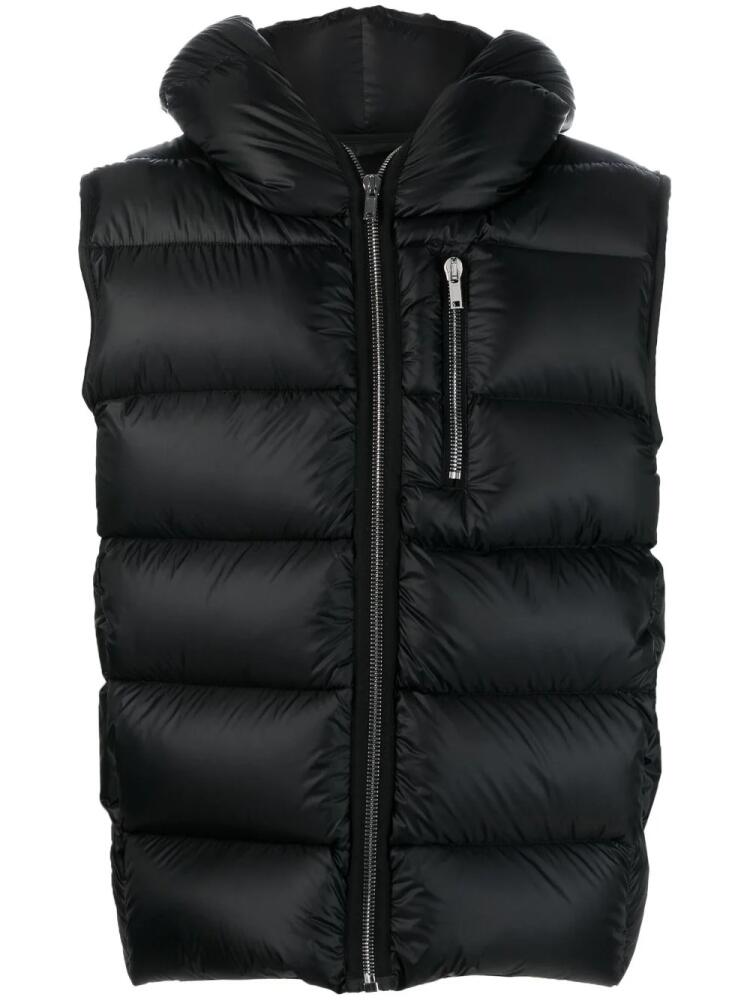 Rick Owens Sealed quilted zip-up gilet - Black Cover