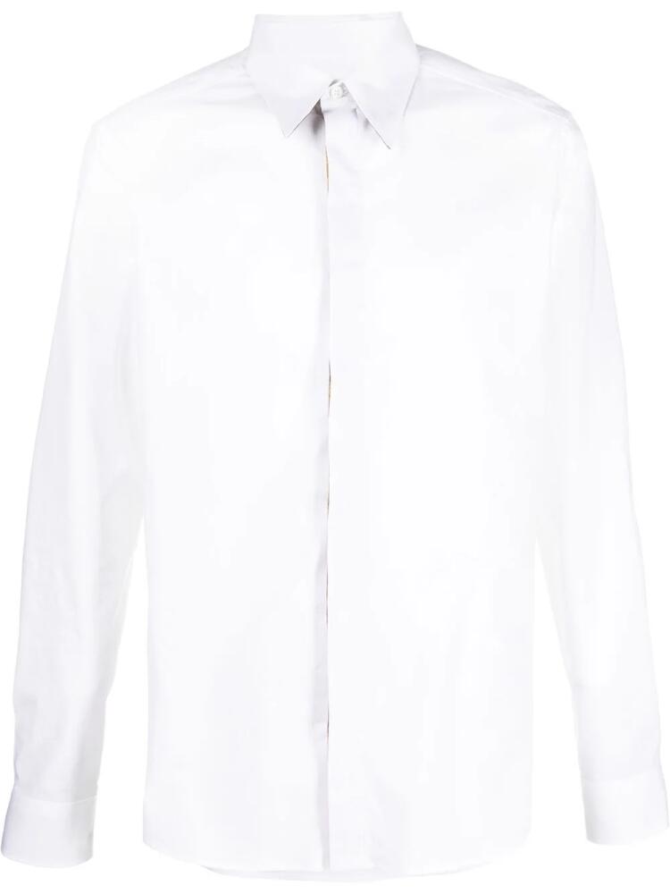 Roberto Cavalli long-sleeve stretch-cotton shirt - White Cover