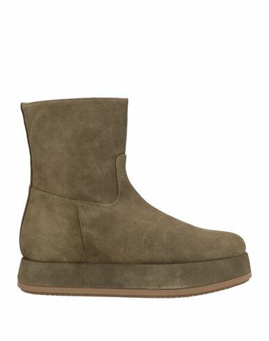 Paloma Barceló Woman Ankle boots Sage green Leather Cover