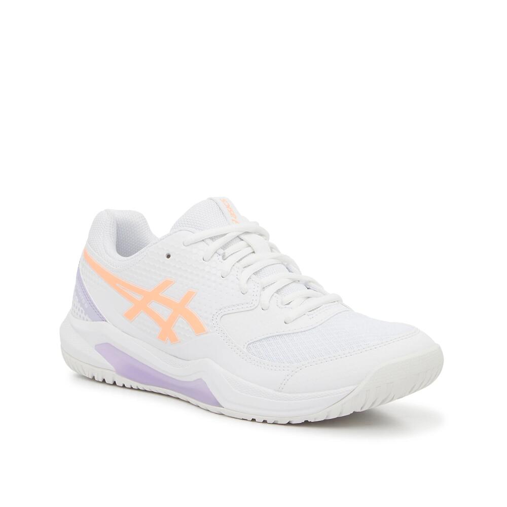 ASICS GELDedicate 8 Pickleball Sneaker | Women's | White/Bright Sunstone/Light Purple Cover