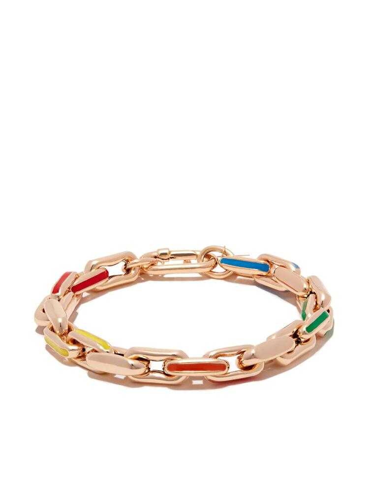 Lauren Rubinski 14kt yellow gold Rainbow enamel bracelet Cover