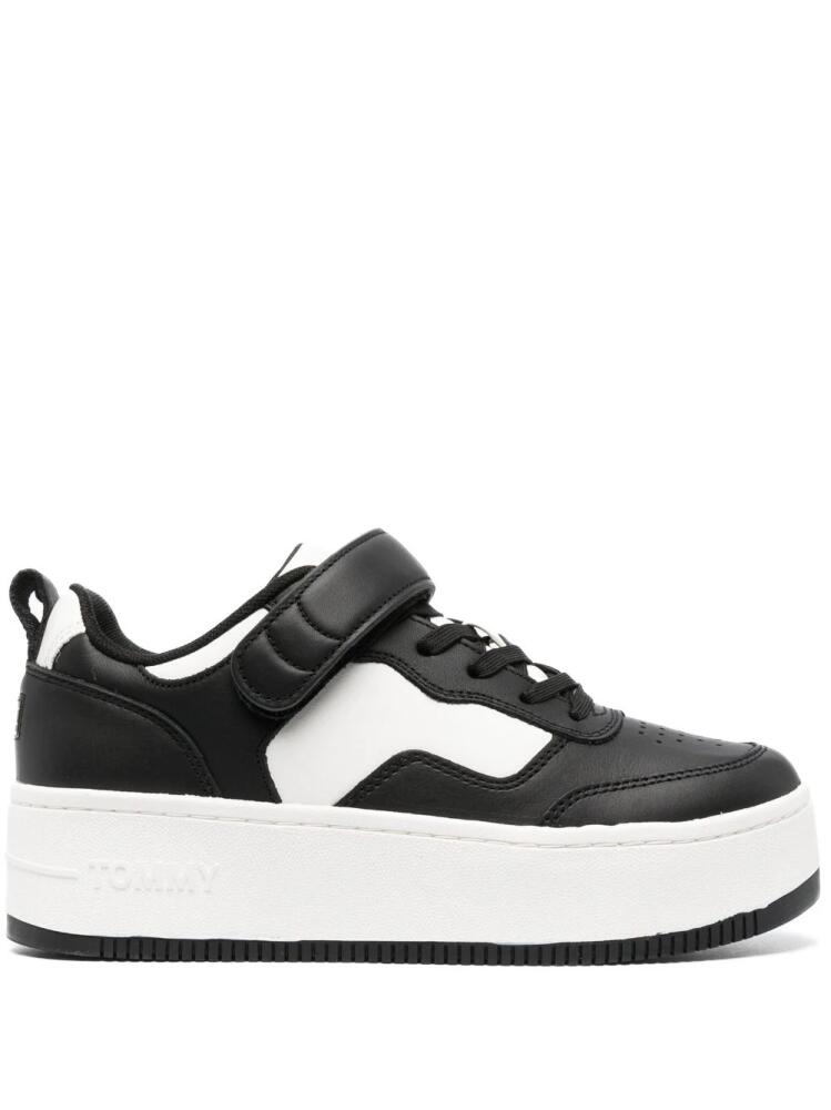 Tommy Jeans leather flatform sneakers - Black Cover