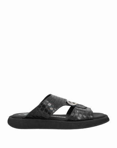 Bruno Bordese Man Sandals Black Leather Cover