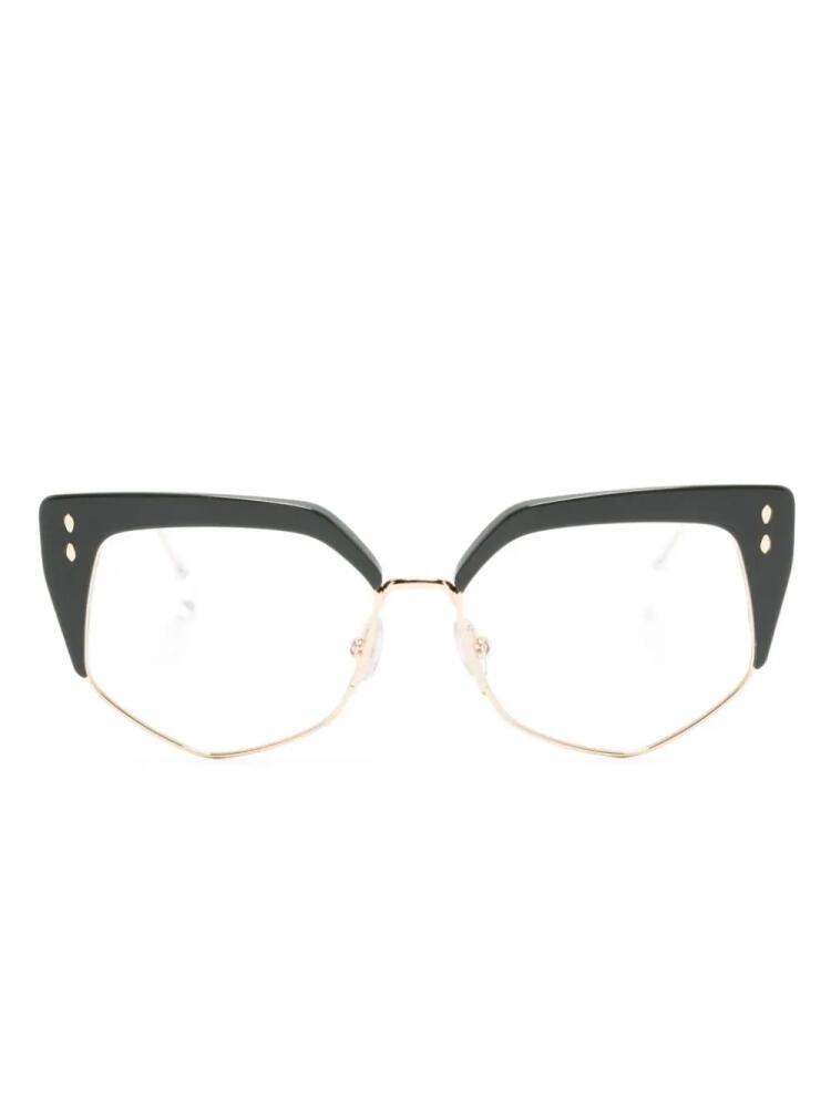 Isabel Marant Eyewear cat-eye metal glasses - Green Cover