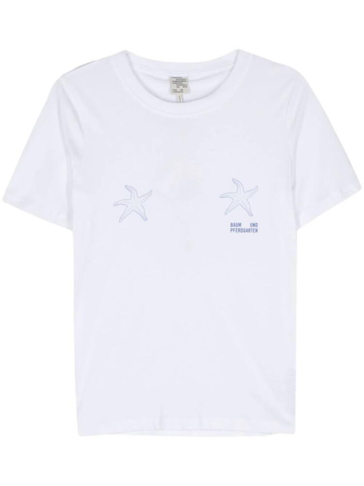 Baum Und Pferdgarten Jawo starfish-print T-shirt - White Cover