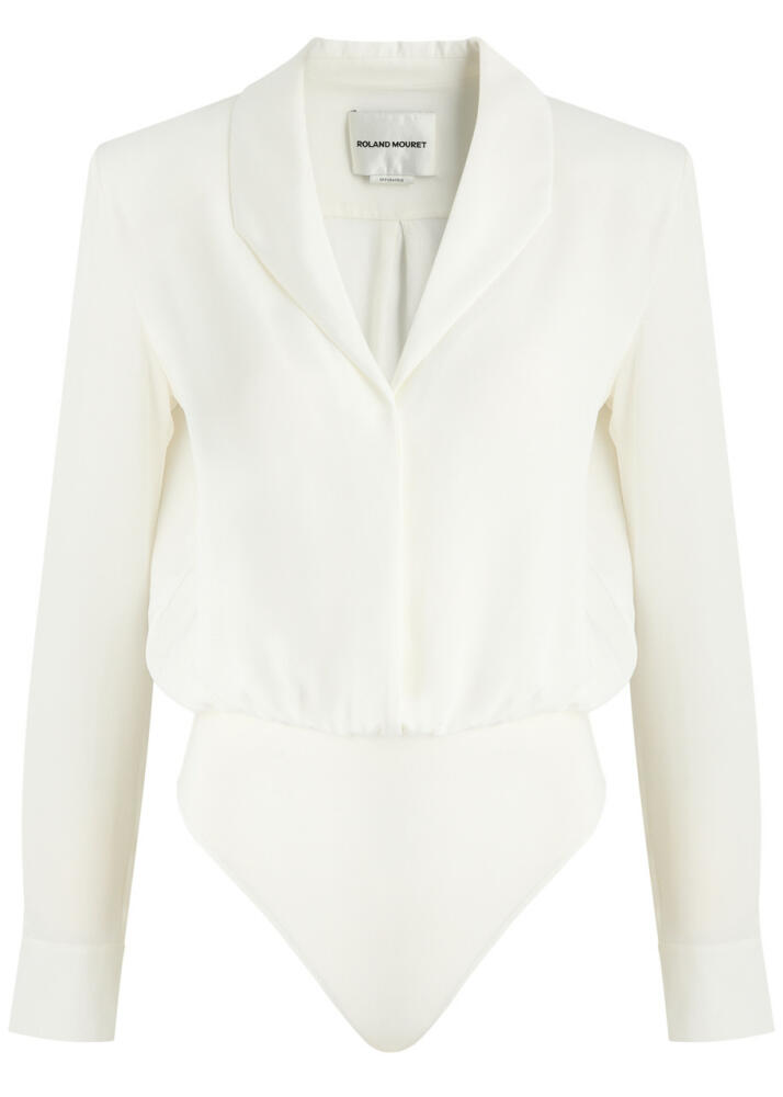 Roland Mouret Silk Shirt Bodysuit - White Cover