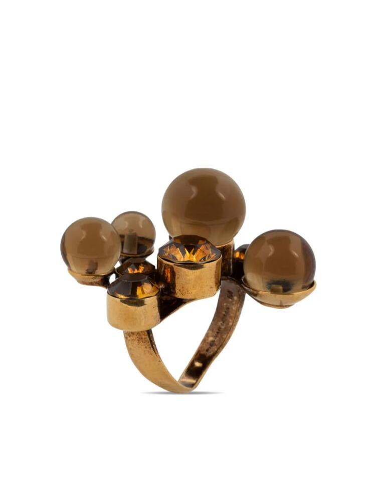 DRIES VAN NOTEN ornamented brass ring - Gold Cover