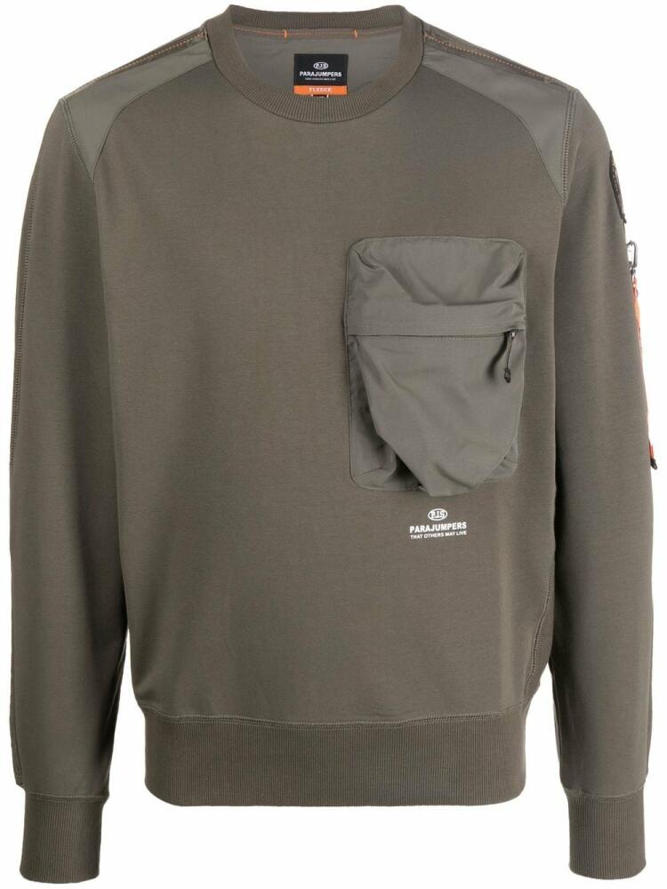 Parajumpers chest zip-pocket detail sweatshirt - Green Cover