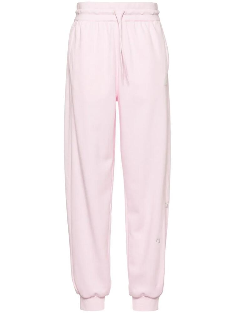 adidas logo-appliqué cotton track pants - Pink Cover