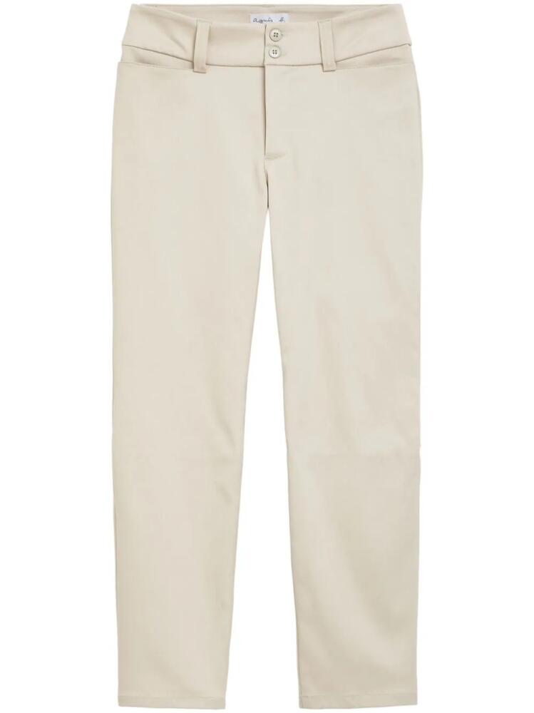 agnès b. mid-rise cropped trousers - Neutrals Cover