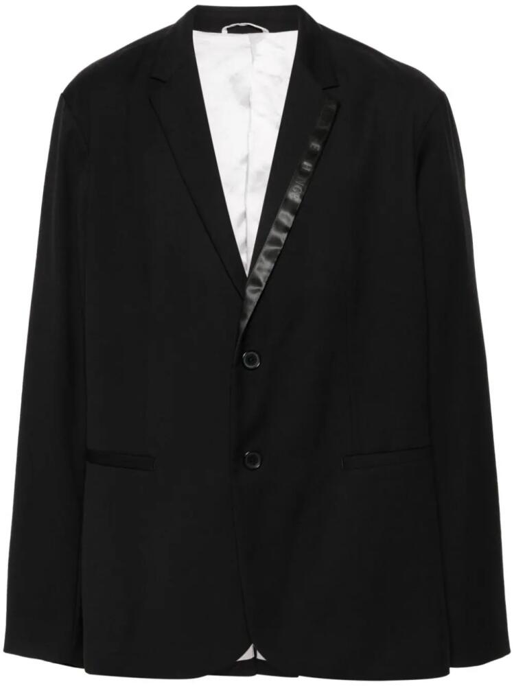 Armani Exchange logo-tape blazer - Black Cover