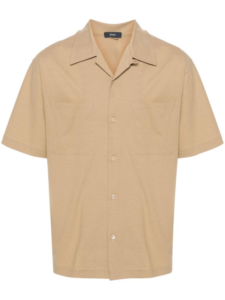 Herno short-sleeve cotton shirt - Neutrals Cover