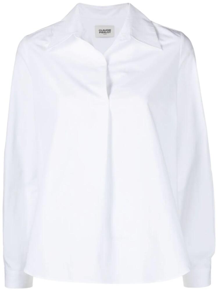 Claudie Pierlot spread-collar poplin blouse - White Cover