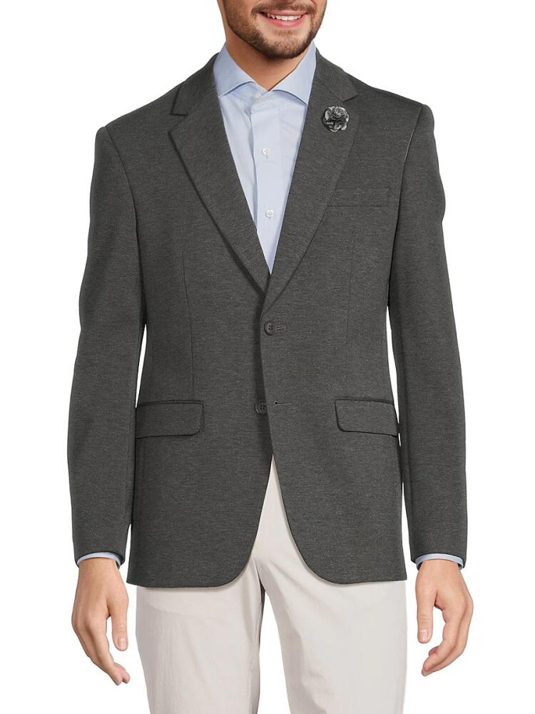 Tahari Men's Slim Fit Notch Lapel Blazer - Dark Grey Cover