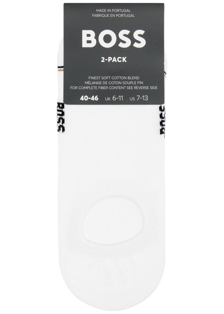 Boss Logo Cotton-blend Trainer Socks - White Cover