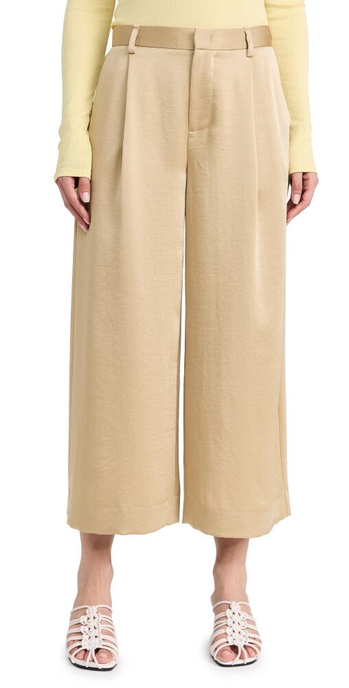 Vince Mid Rise Satin Culottes Pale Cliff Cover