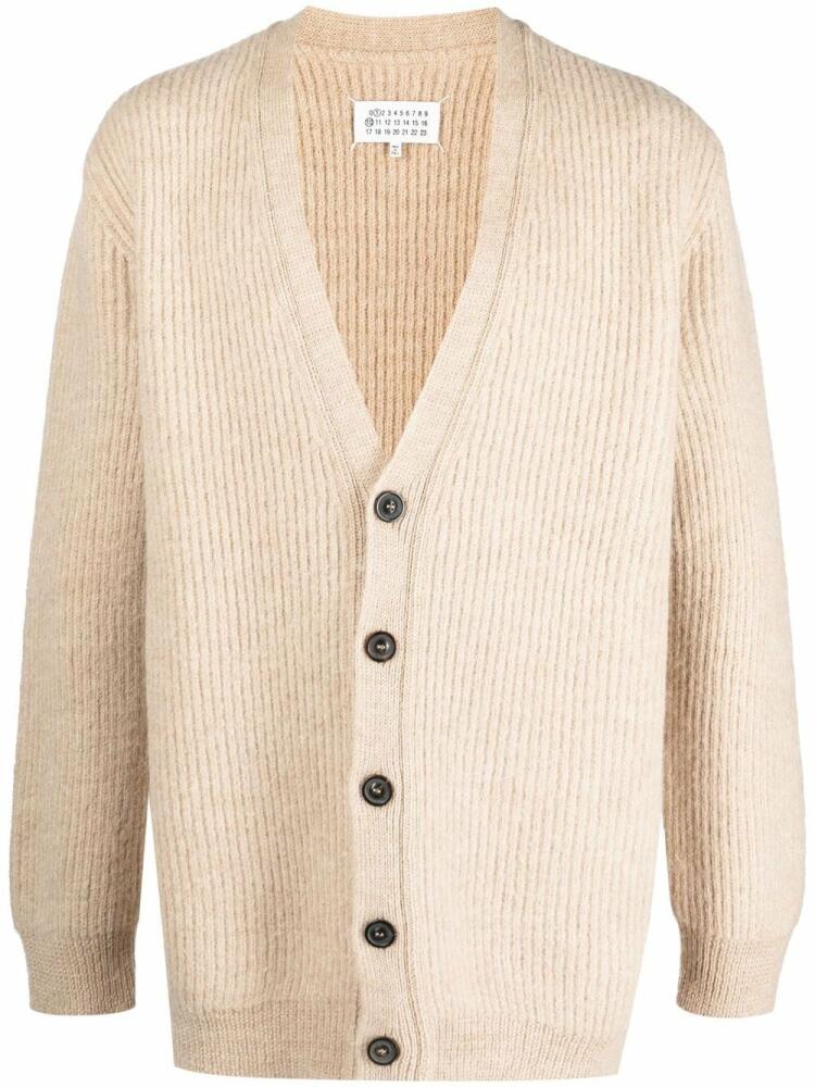 Maison Margiela V-neck alpaca-blend cardigan - Neutrals Cover