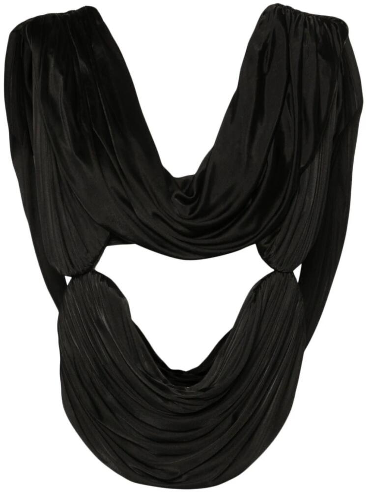 LOEWE draped-design top - Black Cover