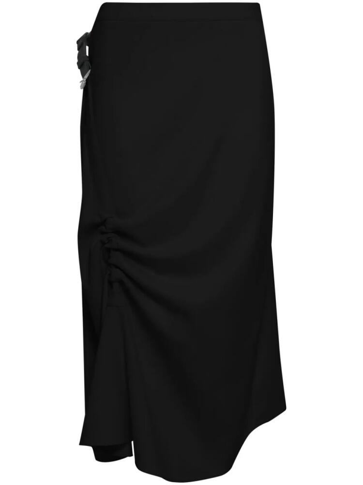 Uma | Raquel Davidowicz Fosforo draped midi skirt - Black Cover