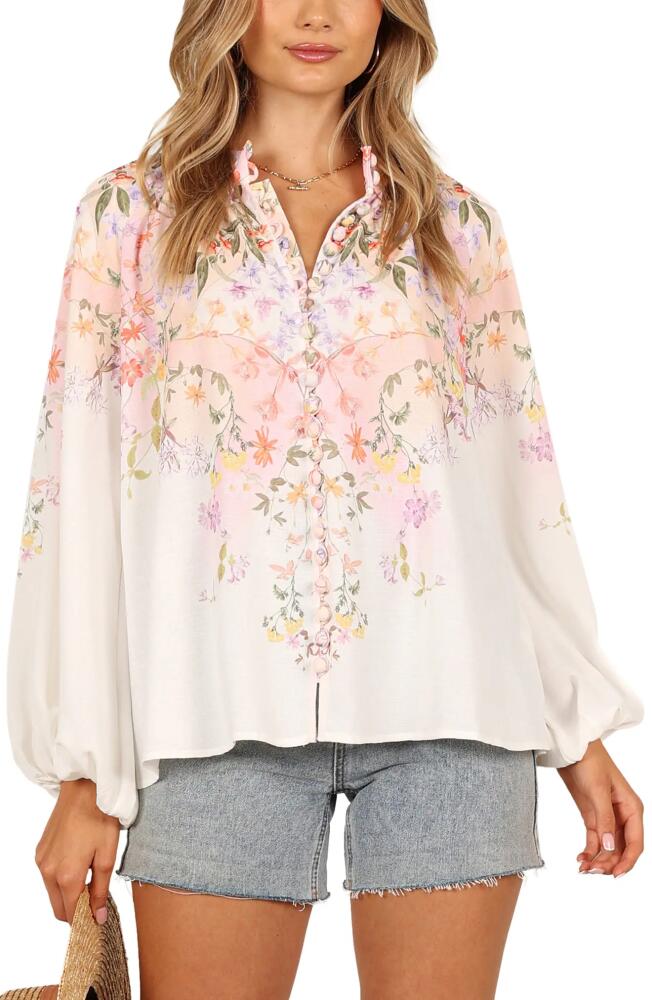 Petal & Pup Tiarna Floral Print Shirt in White Floral Cover